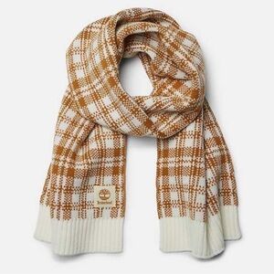 NWT Timberland Gold/White Acrylic Scarf OSFA